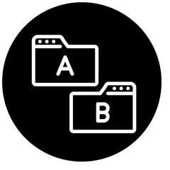 Obraz premium Vector Design Ab Testing Icon Style