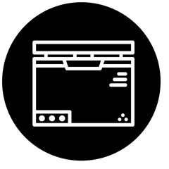 Vector Design Deep Freezer Icon Style