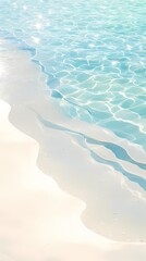 Abstract beach white sand sea water illustration poster background