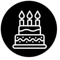 Vector Design Birthday Cake Icon Style