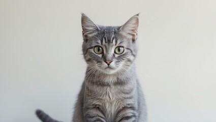 the playful kitten gazes curiously at the lens
