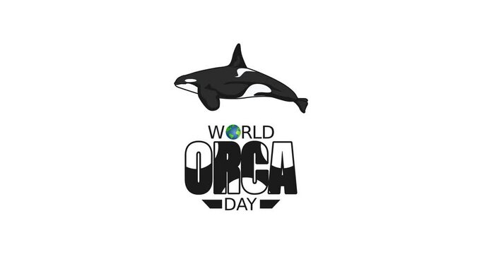 orca day motion video, ideal for orca day celebration