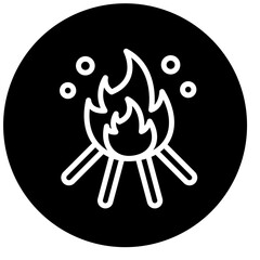 Vector Design Bonfire Icon Style