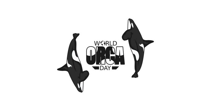 orca day motion video, ideal for orca day celebration