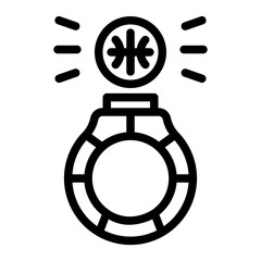 This Championship Ring icon is suitable for Basketball, Sport Event, etc
