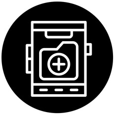 Obraz premium Vector Design Mobile Folder Icon Style