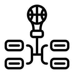 This Tournament icon is suitable for Basketball, Sport Event, etc