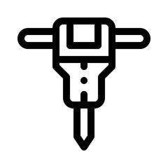 jackhammer line icon
