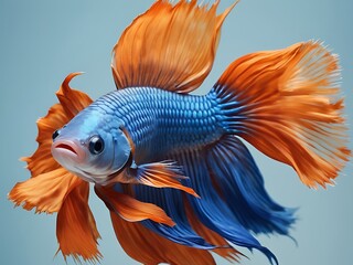 Fototapeta premium Blue Orange Siamese Fish