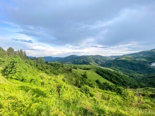 Obraz premium landscape with mountains and blue sky