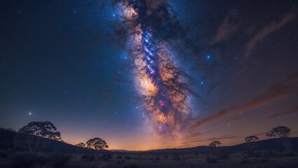 Fototapeta premium The heart of the Milky Way as seen on a clear night in Storm King, Queensland, Australia.