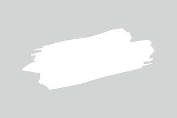 White brushstroke texture badge clipart vector