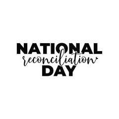 National Reconciliation Day. black Shirt. Vector Illustration Icon.