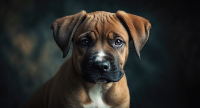 Boerboel puppy from South Africa. Large Molossian breed.