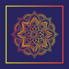 Royal Gold Mandala Pattern Islamic Luxury Ornament.