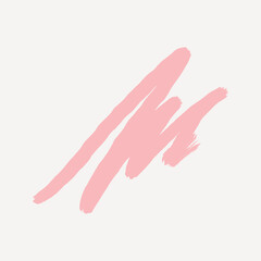 Pink brush stroke collage element vector