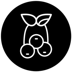 Blueberries Vector Design Icon Style