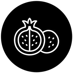 Pomegranate Vector Design Icon Style