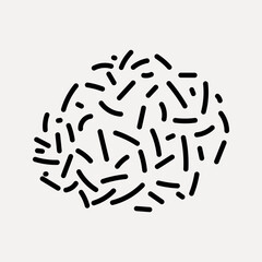 Black sprinkles clip art vector