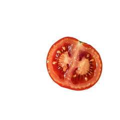 tomato slice, isolated on white background