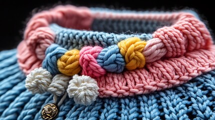 Creative knitting techniques studio craft tutorial indoor close-up textile art