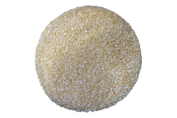 Granulated Sugar Pile Isolated on Transparent Background for Creative Project.