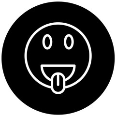 Vector Design Tongue Out Icon Style