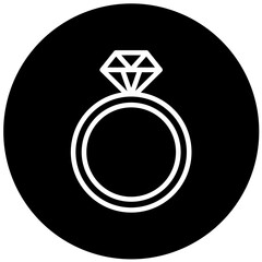Vector Design Diamond Ring Icon Style
