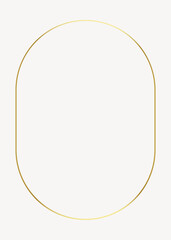 Oval gold frame vector