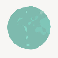 Green ball element, colorful round circle shape design collage element vector