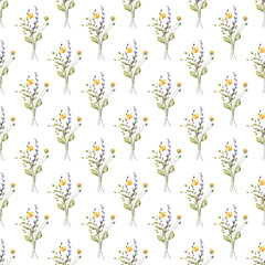 Seamless background, floral pattern with watercolor flowers. Repeat fabric wallpaper print texture. Perfectly for wrapped paper, backdrop.