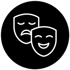 Vector Design Drama Icon Style