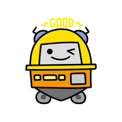 GOODを出す黄色くて小さいロボット