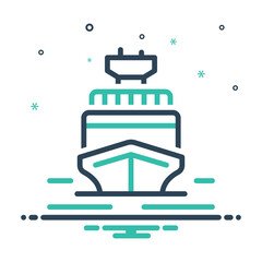 Mix icon for cargo shipping