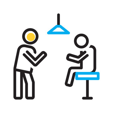 Vector multi color icon for Interrogation