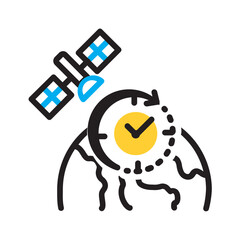 Vector multi color icon for Real time