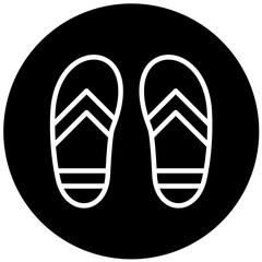 Vector Design Flip Flops Icon Style