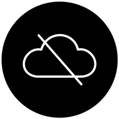 Vector Design Cloud Inaccessible Icon Style