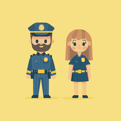 police character vector design 