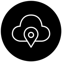 Vector Design Server Location Icon Style