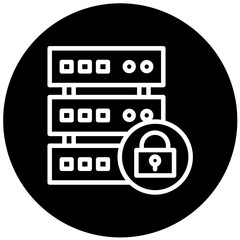 Vector Design Database Lock Icon Style
