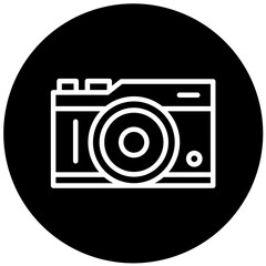 Vector Design Mirrorless Camera Icon Style