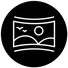 Vector Design Panoramic Icon Style