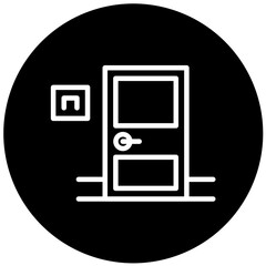 Vector Design Room Door Icon Style