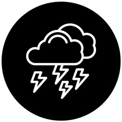 Vector Design Thunder Icon Style