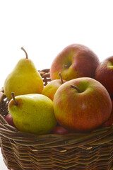 Apfel,  Malus domestica, Wellant, Rubinette,  Gala, Williams Christ  im  Korb