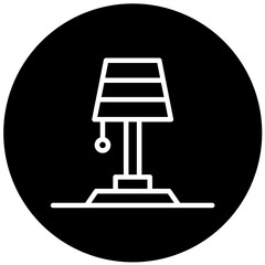 Vector Design Table Lamp Icon Style