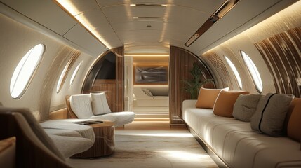 Obraz premium Private Jet Mockup