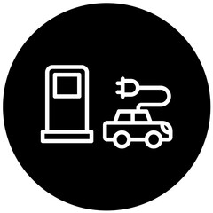 Obraz premium Vector Design Electric Station Icon Style