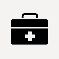 First aid box flat icon, health & wellness vector